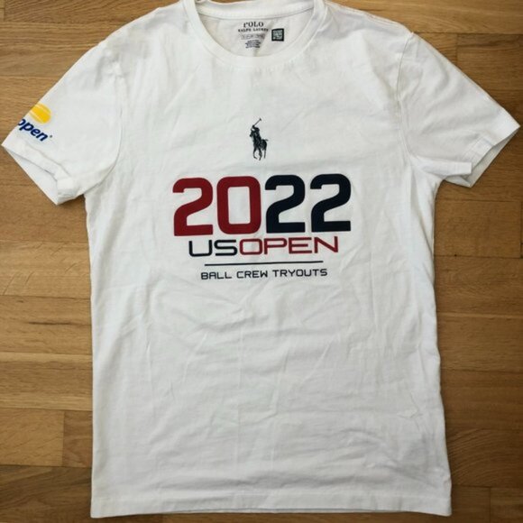 Polo 2022 US Open Ball Crew Tryouts Tee Shirt Size Small - Picture 1 of 5